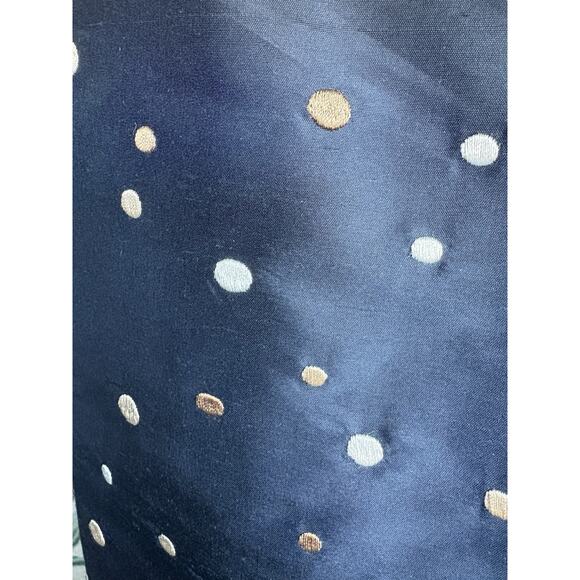 Talbots Silk Blend Ankle Pants - 12, Navy Swiss Dot Lined Holiday Hostess Party - Picture 9 of 10